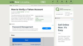 
                            5. How to Verify a Yahoo Account: 7 Steps (with ... - wikiHow