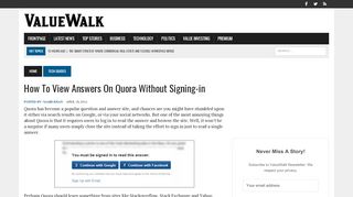 
                            9. How To View Answers On Quora Without Signing-in - ValueWalk