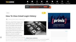 
                            2. How To View Gmail Login History - TechJunkie