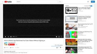 
                            2. How to Watch Age Restricted YouTube Videos Without ...