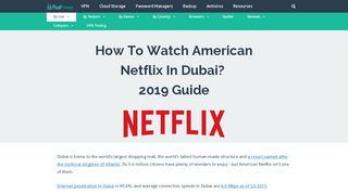 
                            4. How to Watch American Netflix in Dubai? 2019 Guide