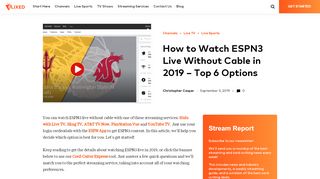 
                            8. How to Watch ESPN3 Live Without Cable 2019 - Your Top 6 ...