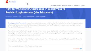 
                            7. How to Whitelist IP Addresses in WordPress to Restrict ...