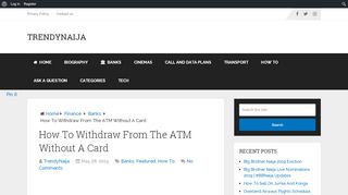
                            3. How To Withdraw From The ATM Without A Card - TrendyNaija