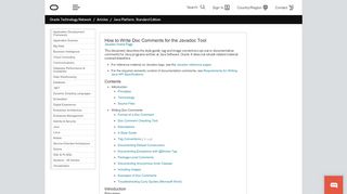 
                            2. How to Write Doc Comments for the Javadoc Tool - Oracle