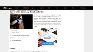 
                            4. How to Write Extra Long Tweets on Twitter | Chron.com
