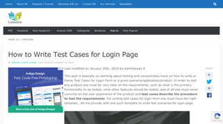 
                            8. How to Write Test Cases for Login Page - w3lessons.info