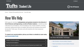 
                            7. How We Help | Tufts Student Services