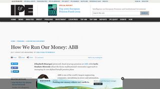 
                            6. How We Run Our Money: ABB - Investment & Pensions Europe