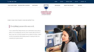 
                            3. How We Support You | The American College