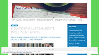 
                            4. HOW WINTHRILLS REAL ESTATE INVESTMENT WORKS – Legit …