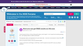 
                            4. How you can get FREE results on 192.com - MoneySavingExpert.com Forums