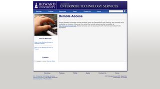 
                            1. Howard University ETS | Remote Access