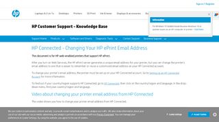 
                            6. HP Connected - Changing Your HP ePrint Email Address