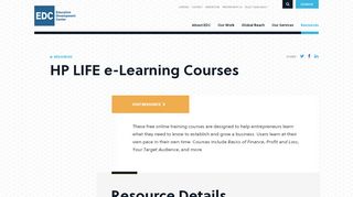 
                            2. HP LIFE e-Learning Courses | EDC