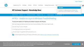 
                            4. HP PCs - Unable to Log in to Windows Troubleshooting | HP ...