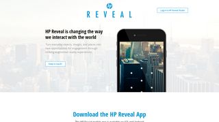 
                            3. HP Reveal - Landing Page