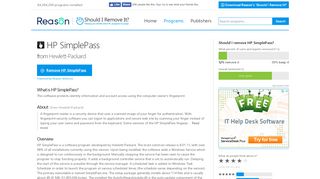 
                            6. HP SimplePass by Hewlett-Packard - Should I Remove It?