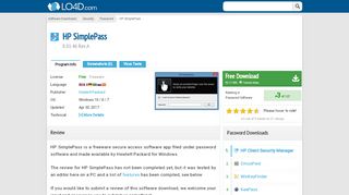 
                            4. HP SimplePass - Download