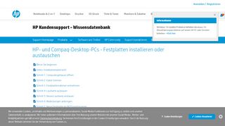 
                            1. HP- und Compaq-Desktop-PCs - Festplatten …