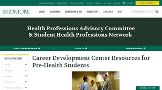 
                            6. HPAC Career Development Center Resources for ... - Skidmore College