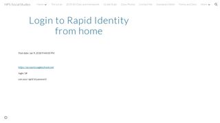 
                            5. HPS-Social Studies - Login to Rapid Identity from home - Google Sites