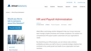 
                            6. HR and Payroll Administration | Solution Suites ... - Allied Solutions