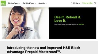 
                            1. H&R Block Advantage Prepaid Mastercard - H&R Block Canada
