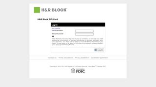 
                            8. H&R Block Gift Card - Login - consumercardaccess.com