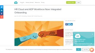 
                            4. HR Cloud and ADP Workforce Now: Integrated Onboarding