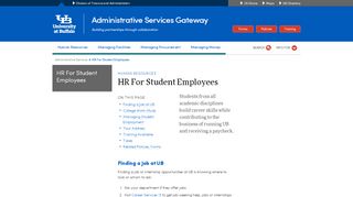 
                            8. HR For Student Employees - Administrative ... - University at Buffalo