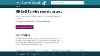 
                            3. HR Self Service remote access - Kent County Council