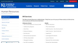 
                            2. HR Services - University of Kansas Medical Center