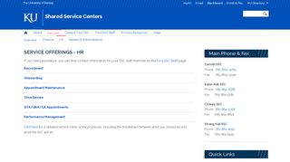 
                            6. HR - Shared Service Centers - The University of Kansas