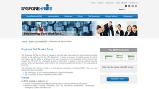 
                            2. HR Software|Employee Self Service Portal|SysforeHRMS