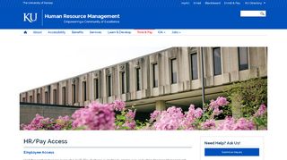 
                            5. HR/Pay Access | Human Resource Management - KU Human ...