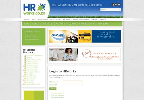 
                            5. HRworks.co.za - A National Human Resources Directory ...