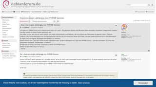 
                            5. .htaccess Login abhängig von PHPBB Session - debianforum.de