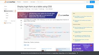 
                            3. html - Display login form as a table using CSS - Stack ...