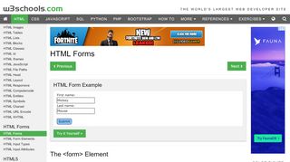 
                            3. HTML Forms - w3schools.com