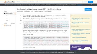
                            3. html - Login and get Webpage using API HtmlUnit …