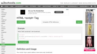 
                            7. HTML script tag - w3schools.com