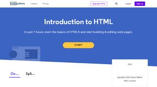 
                            3. HTML Tutorial: Learn HTML For Free | Codecademy