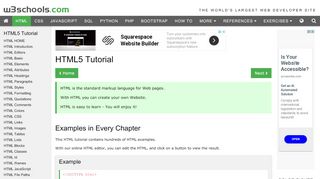 
                            6. HTML Tutorial - w3schools.com