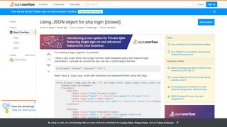 
                            5. html - Using JSON object for php login - Stack Overflow