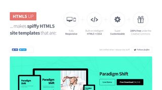 
                            7. HTML5 UP! Responsive HTML5 and CSS3 Site Templates