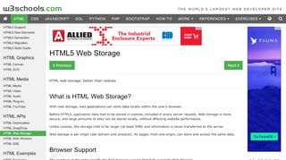 
                            5. HTML5 Web Storage - w3schools.com
