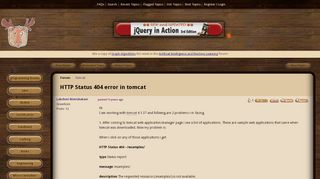 
                            6. HTTP Status 404 error in tomcat [Solved] (Tomcat forum at ...