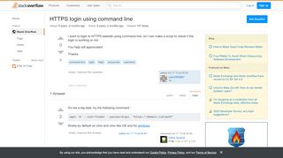 
                            9. HTTPS login using command line - Stack Overflow