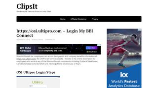 
                            2. https://osi.ultipro.com – Login My BBI Connect - Clipsit